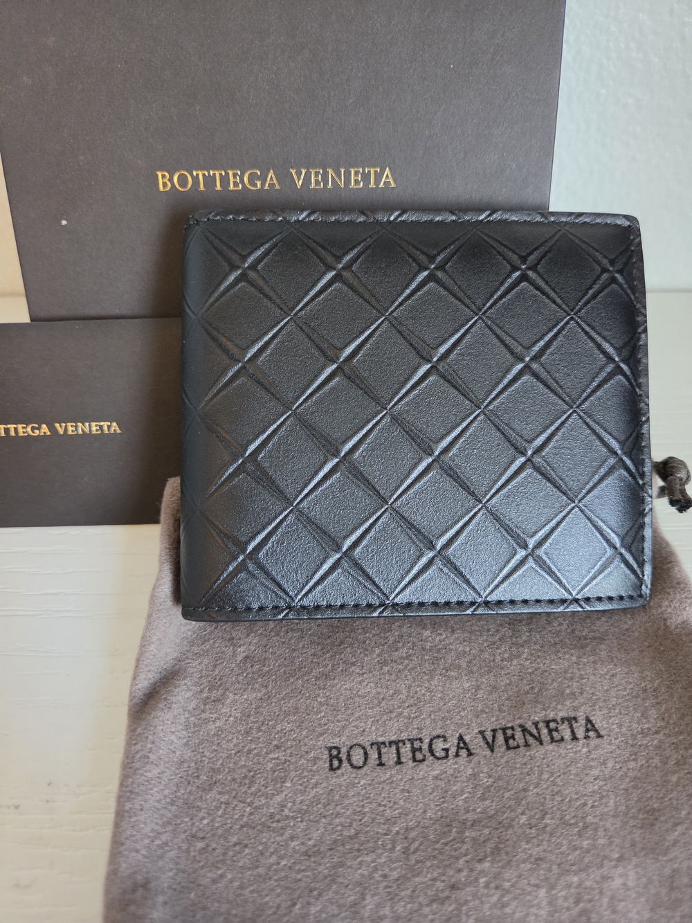 Bottega Veneta Intrecciato Embossed Bi-Fold Wallet